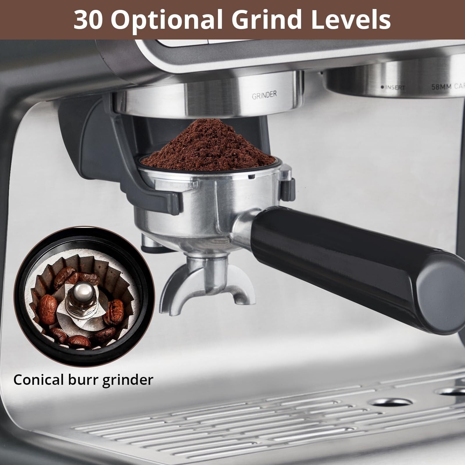 Cafetière expresso automatique 20 bars avec mousseur à lait pour barista à domicile