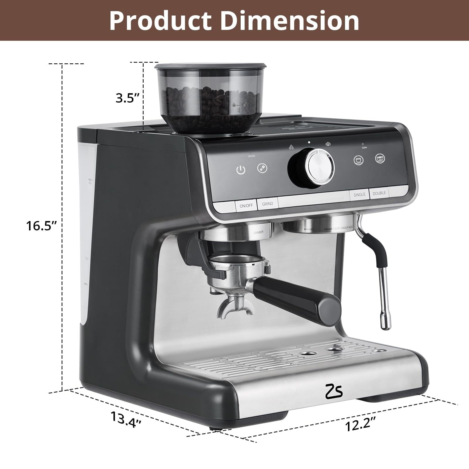 Cafetière expresso automatique 20 bars avec mousseur à lait pour barista à domicile