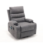 Fauteuil inclinable électrique de grande taille 21 W, massage par vibrations à 8 points et chauffage lombaire, télécommande, poches latérales, porte-gobelets