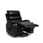 Fauteuil inclinable électrique de grande taille 21 W, massage par vibrations à 8 points et chauffage lombaire, télécommande, poches latérales, porte-gobelets