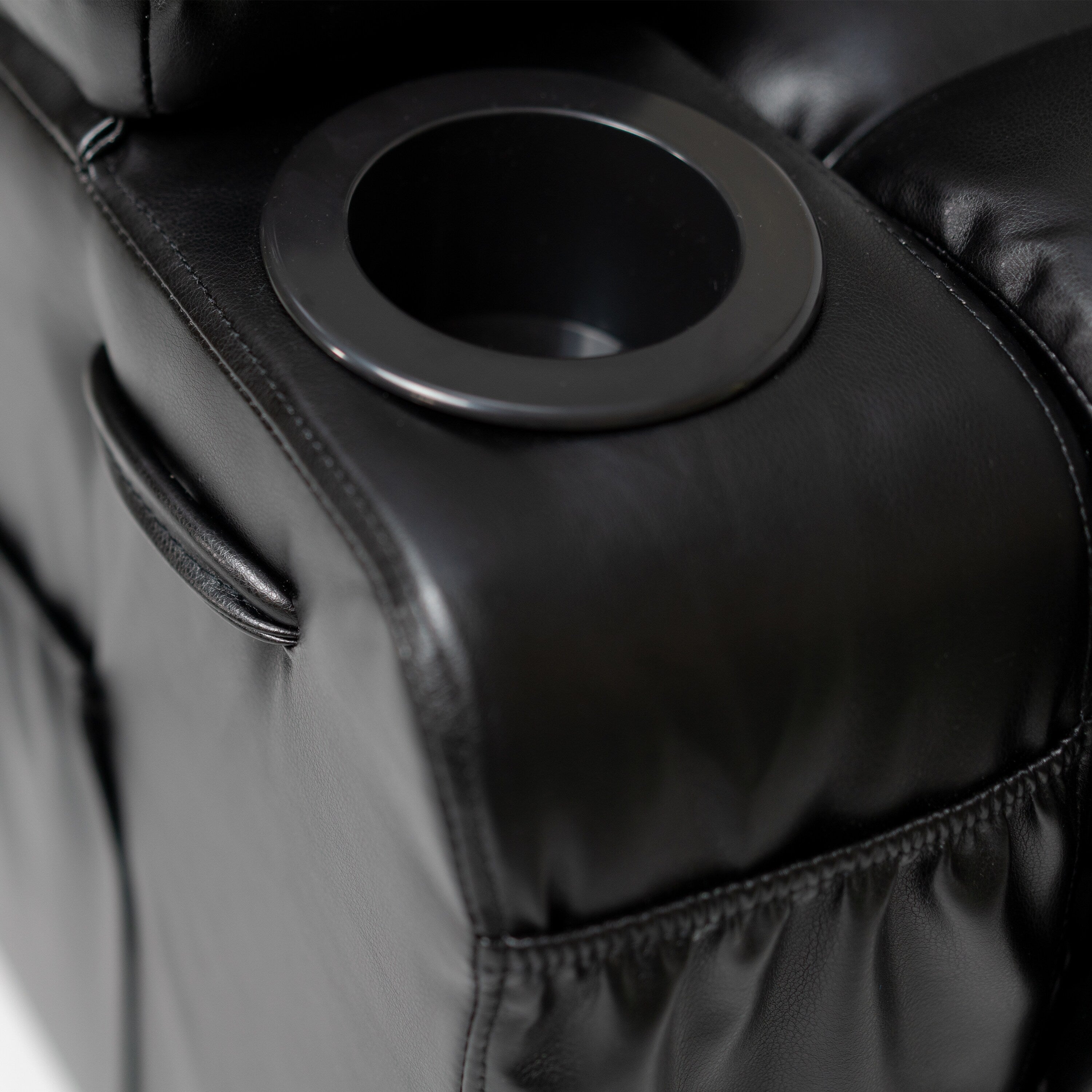 Fauteuil inclinable électrique de grande taille 21 W, massage par vibrations à 8 points et chauffage lombaire, télécommande, poches latérales, porte-gobelets