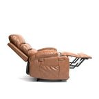 Fauteuil inclinable électrique de grande taille 21 W, massage par vibrations à 8 points et chauffage lombaire, télécommande, poches latérales, porte-gobelets