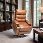 Fauteuil inclinable électrique de grande taille 21 W, massage par vibrations à 8 points et chauffage lombaire, télécommande, poches latérales, porte-gobelets