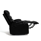 Fauteuil inclinable électrique de grande taille 21 W, massage par vibrations à 8 points et chauffage lombaire, télécommande, poches latérales, porte-gobelets
