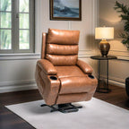Fauteuil inclinable électrique de grande taille 21 W, massage par vibrations à 8 points et chauffage lombaire, télécommande, poches latérales, porte-gobelets