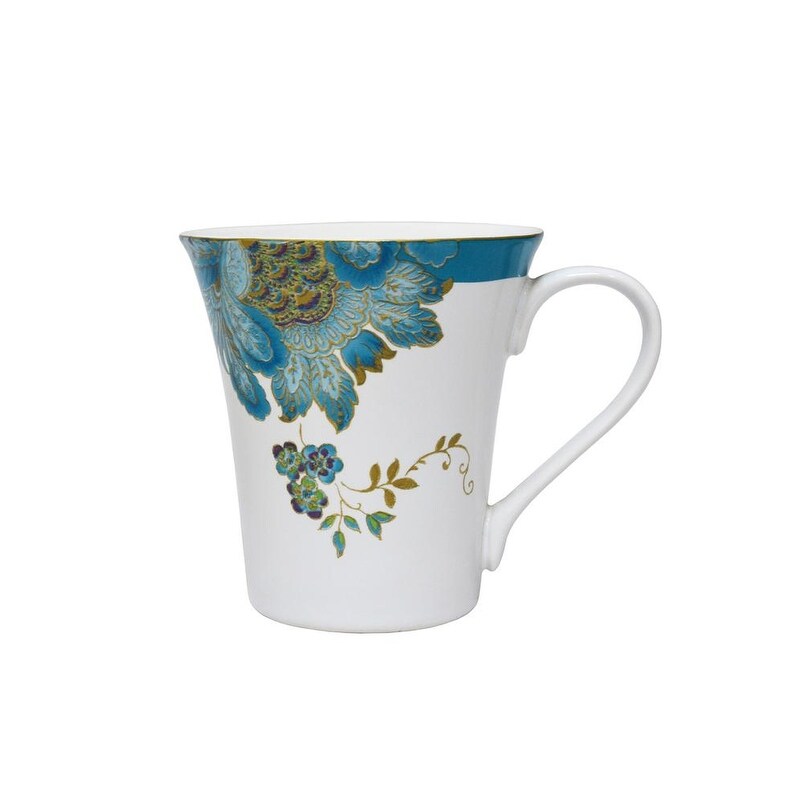Service de table 16 pièces en porcelaine, 222 Fifth Eliza, bleu sarcelle