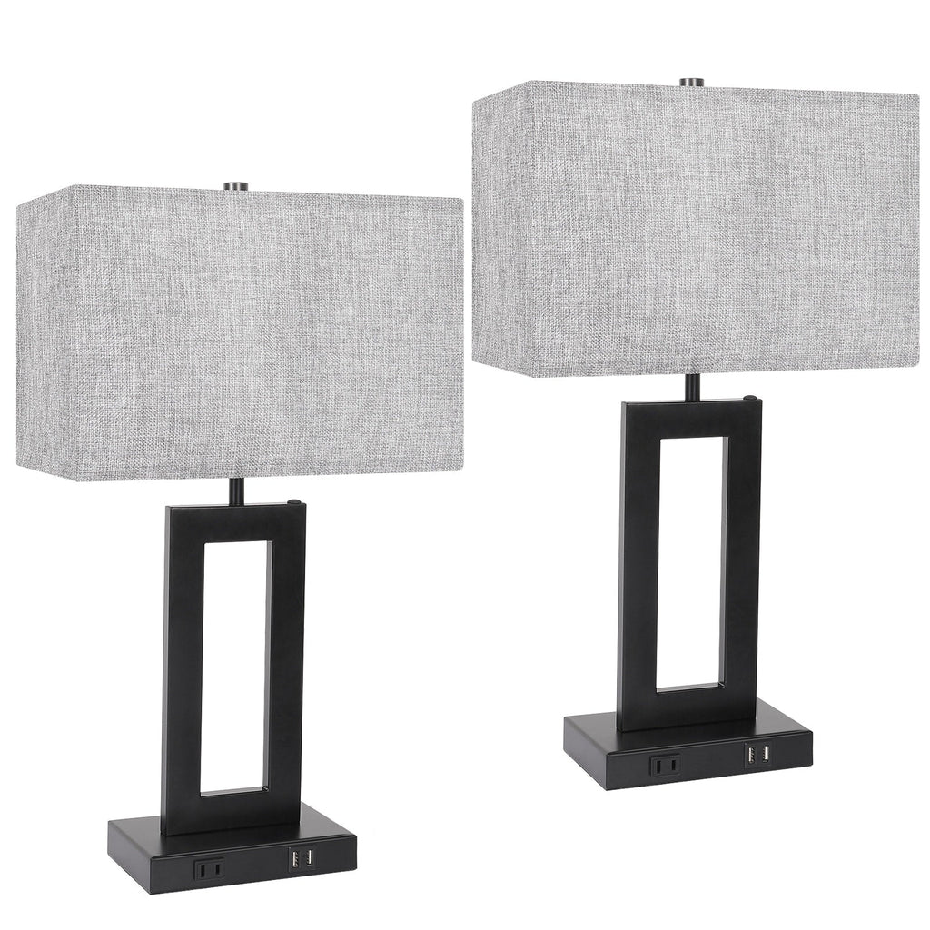 Ensemble de 22 lampes de table USB grises à commande tactile