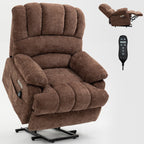 Fauteuil inclinable électrique de grande taille en chenille avec siège de 23 pouces de large et dossier haut, massage par vibration à 8 points et chauffage lombaire