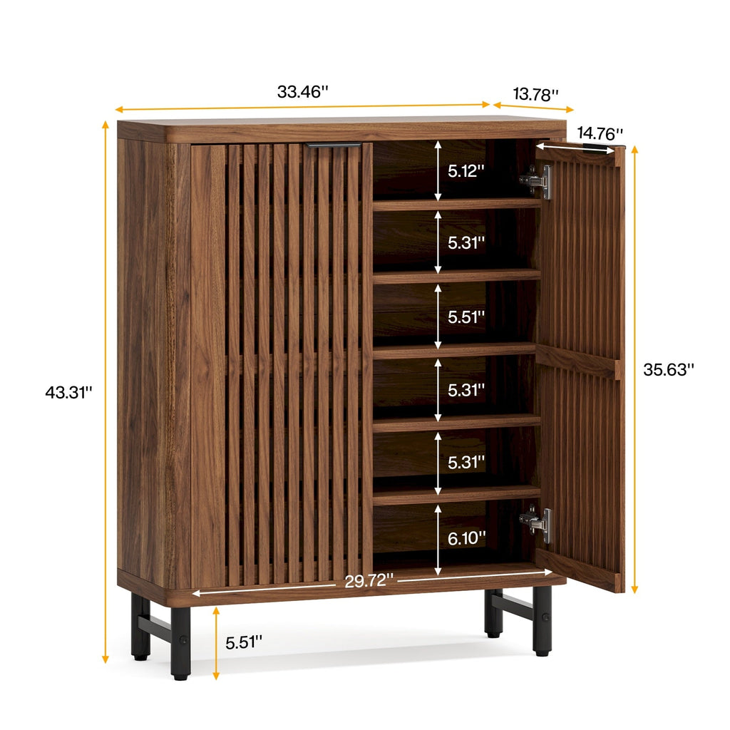 Meuble de rangement à chaussures 24 paires avec porte pour entrée et salon