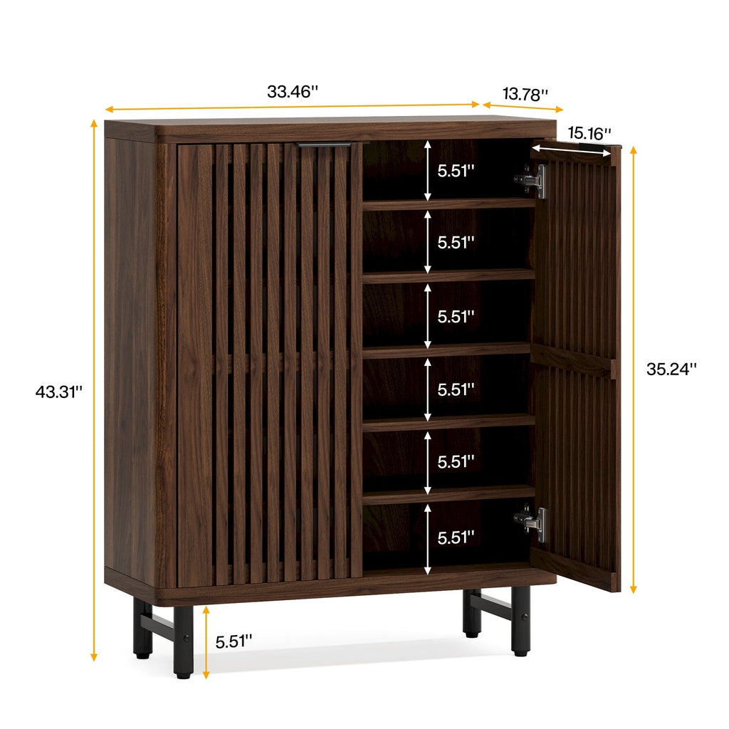 Meuble de rangement à chaussures 24 paires avec porte pour entrée et salon