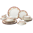 Service de table 24 pièces en porcelaine tendre, service pour 4 personnes, par Lorren Home Trends