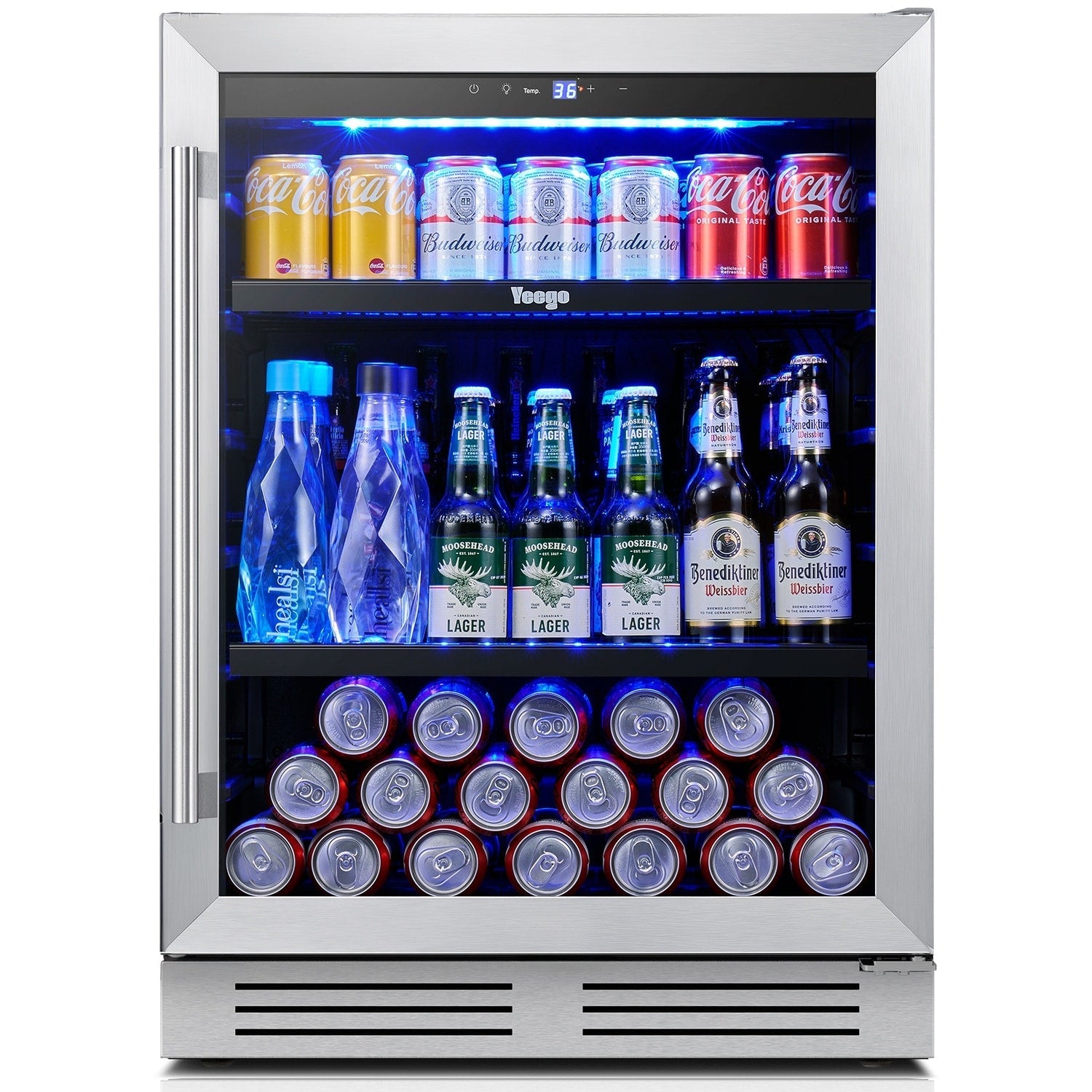 Réfrigérateur à boissons de 24 pouces, 140 canettes, pour boissons gazeuses et vinicoles - 24 pouces