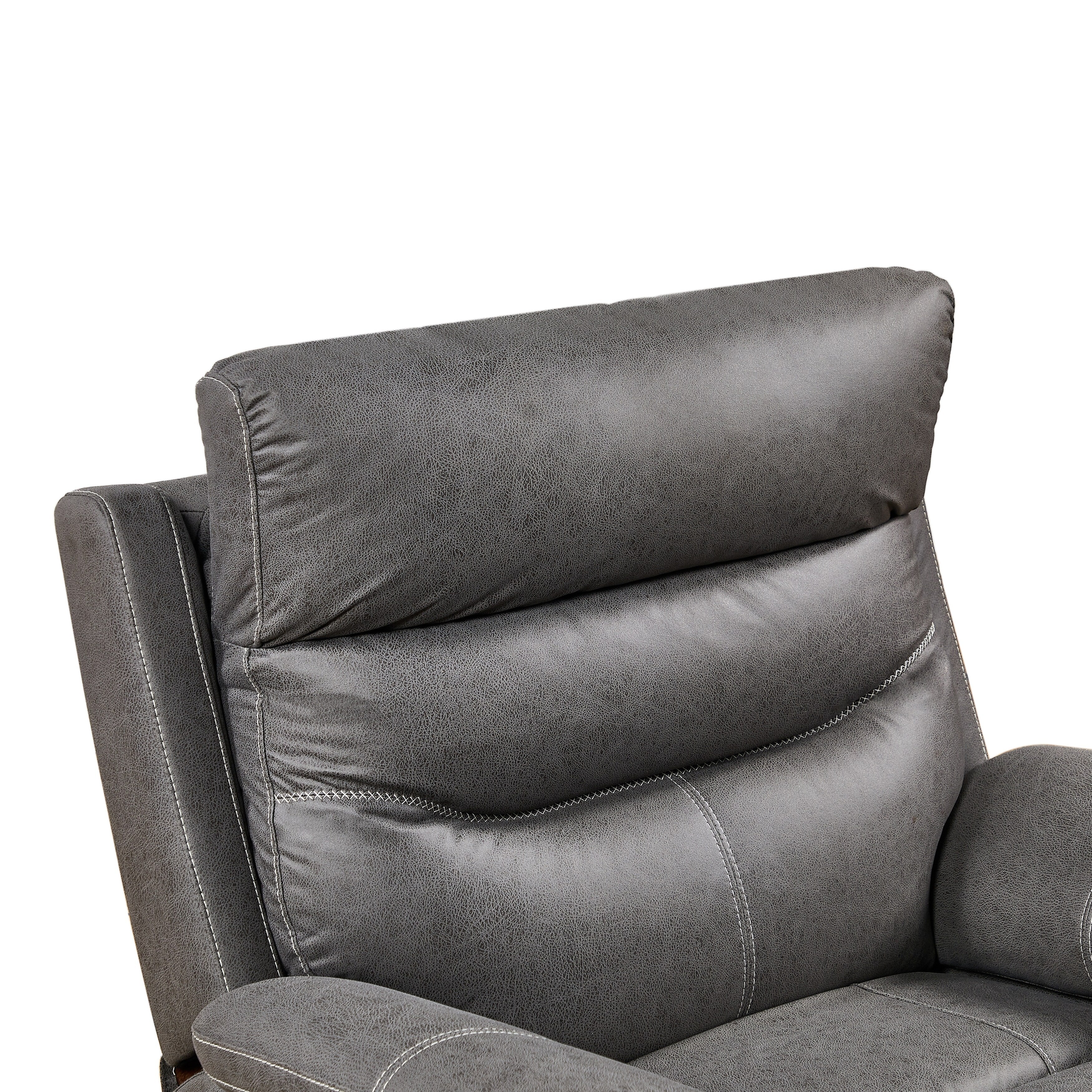 Fauteuil inclinable pivotant à 240° avec double moteur, appui-tête électrique, positions d'inclinaison infinies, ports de charge USB et repose-pieds