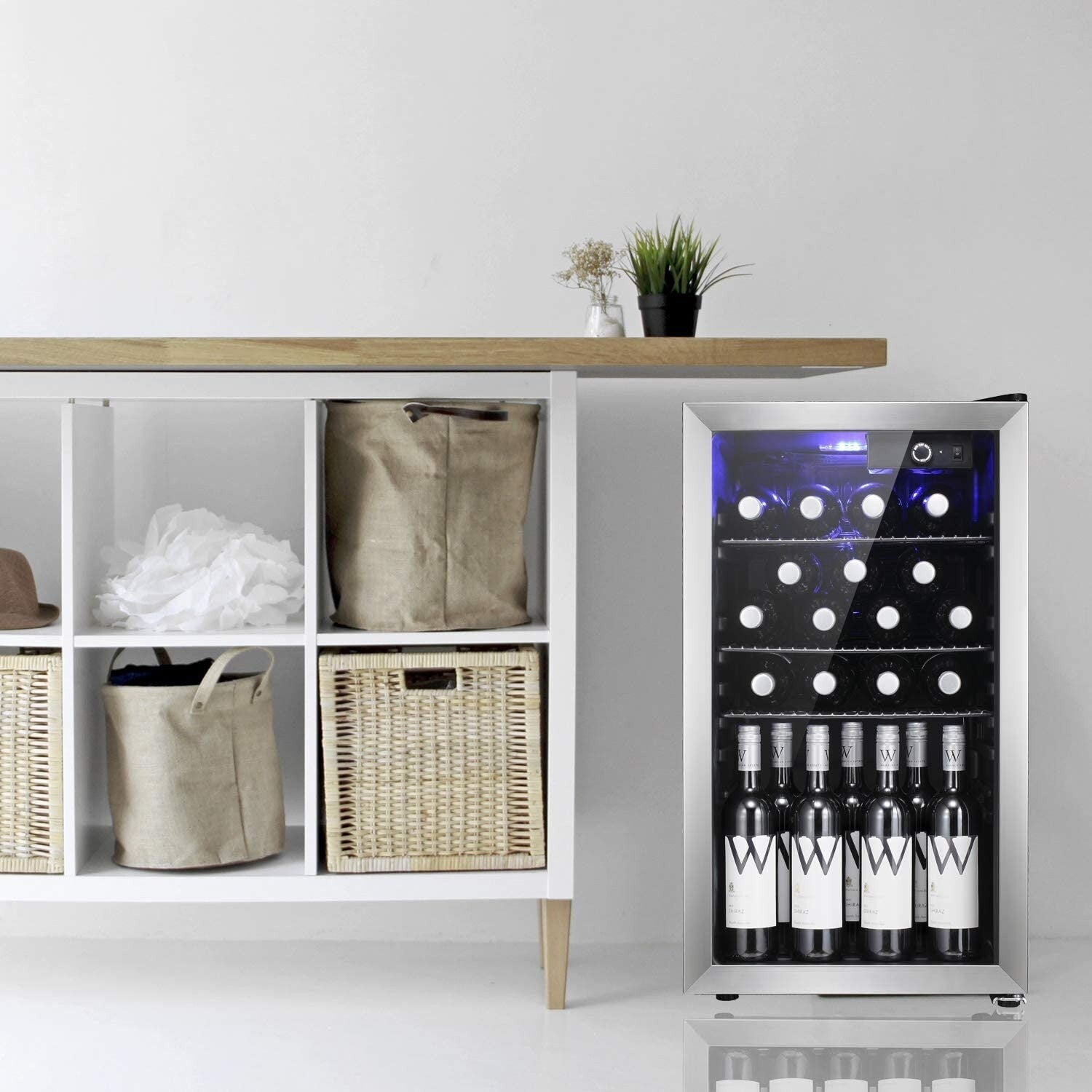 Mini réfrigérateur à vin/armoire pour 26 bouteilles - 44 x 49 x 79 cm