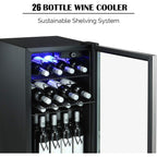 Mini réfrigérateur à vin/armoire pour 26 bouteilles - 44 x 49 x 79 cm