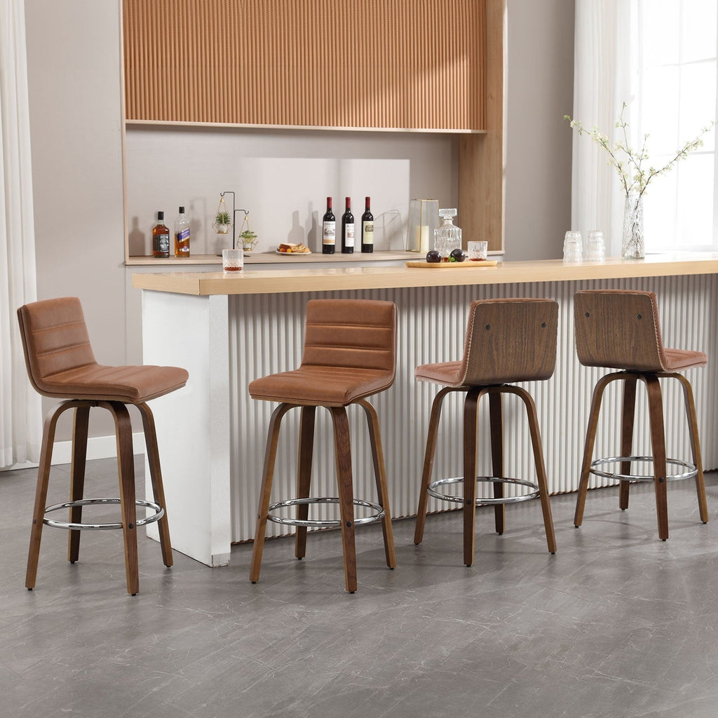 Tabourets de bar/comptoir pivotants en similicuir 26/29, lot de 2/3