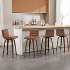 Tabourets de bar/comptoir pivotants en similicuir 26/29, lot de 2/3