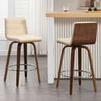 Tabourets de bar/comptoir pivotants en similicuir 26/29, lot de 2/3