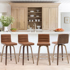 Tabourets de bar/comptoir pivotants en similicuir 26/29, lot de 2/3
