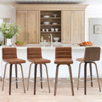 Tabourets de bar/comptoir pivotants en similicuir 26/29, lot de 2/3