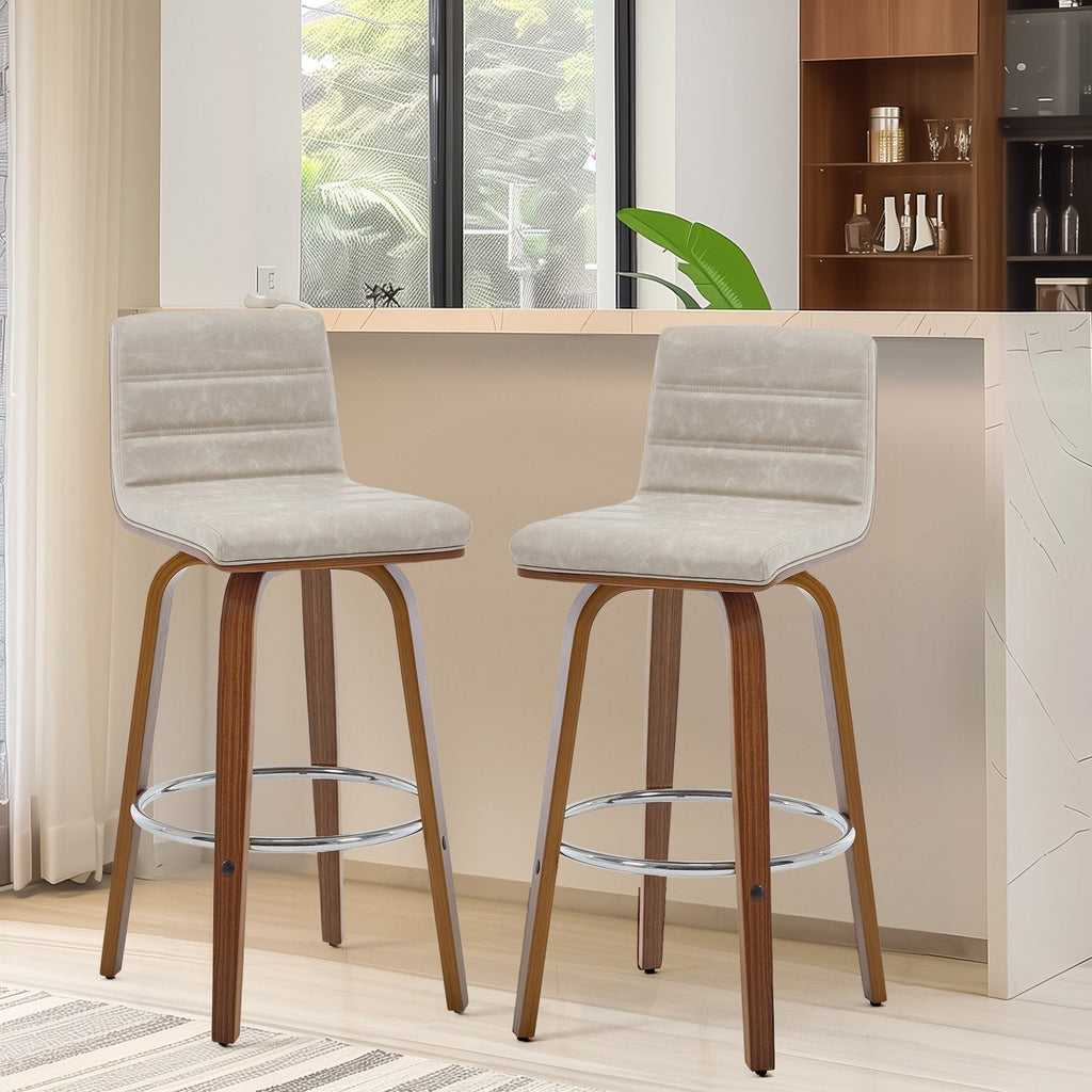 Tabourets de bar/comptoir pivotants en similicuir 26/29, lot de 2/3