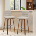 Tabourets de bar/comptoir pivotants en similicuir 26/29, lot de 2/3