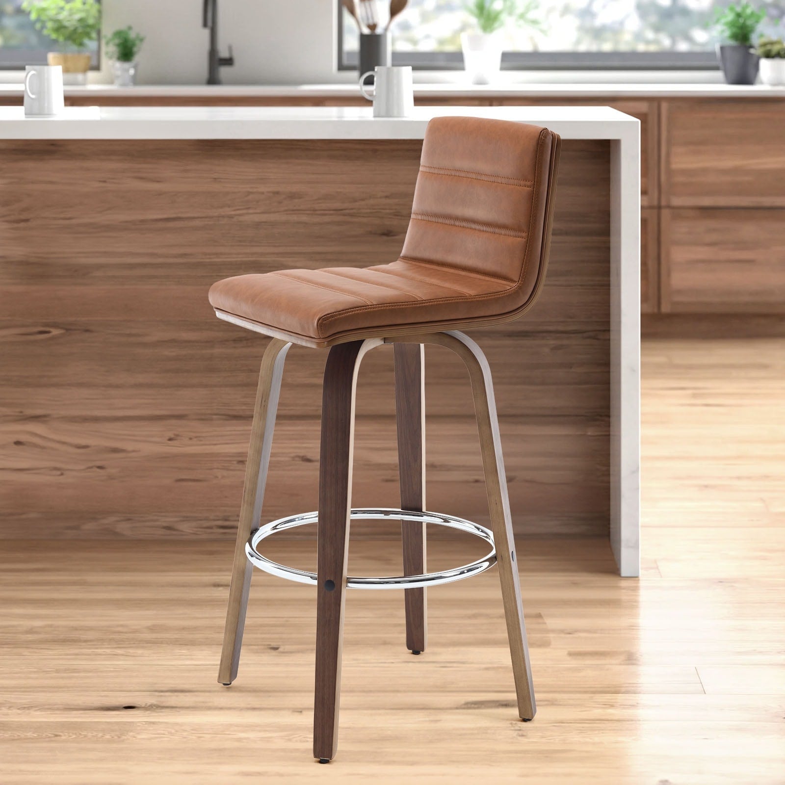 Tabourets de bar/comptoir pivotants en similicuir 26/29, lot de 2/3