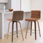 Tabourets de bar/comptoir pivotants en similicuir 26/29, lot de 2/3
