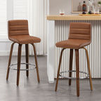 Tabourets de bar/comptoir pivotants en similicuir 26/29, lot de 2/3