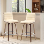 Tabourets de bar/comptoir pivotants en similicuir 26/29, lot de 2/3
