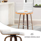 Tabourets de bar/comptoir pivotants en similicuir 26/29, lot de 2/3