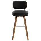 Tabourets de bar pivotants 26/29 avec pieds en bois courbé