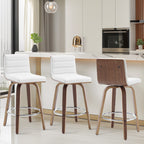 Tabourets de bar/comptoir pivotants en similicuir 26/29, lot de 2/3