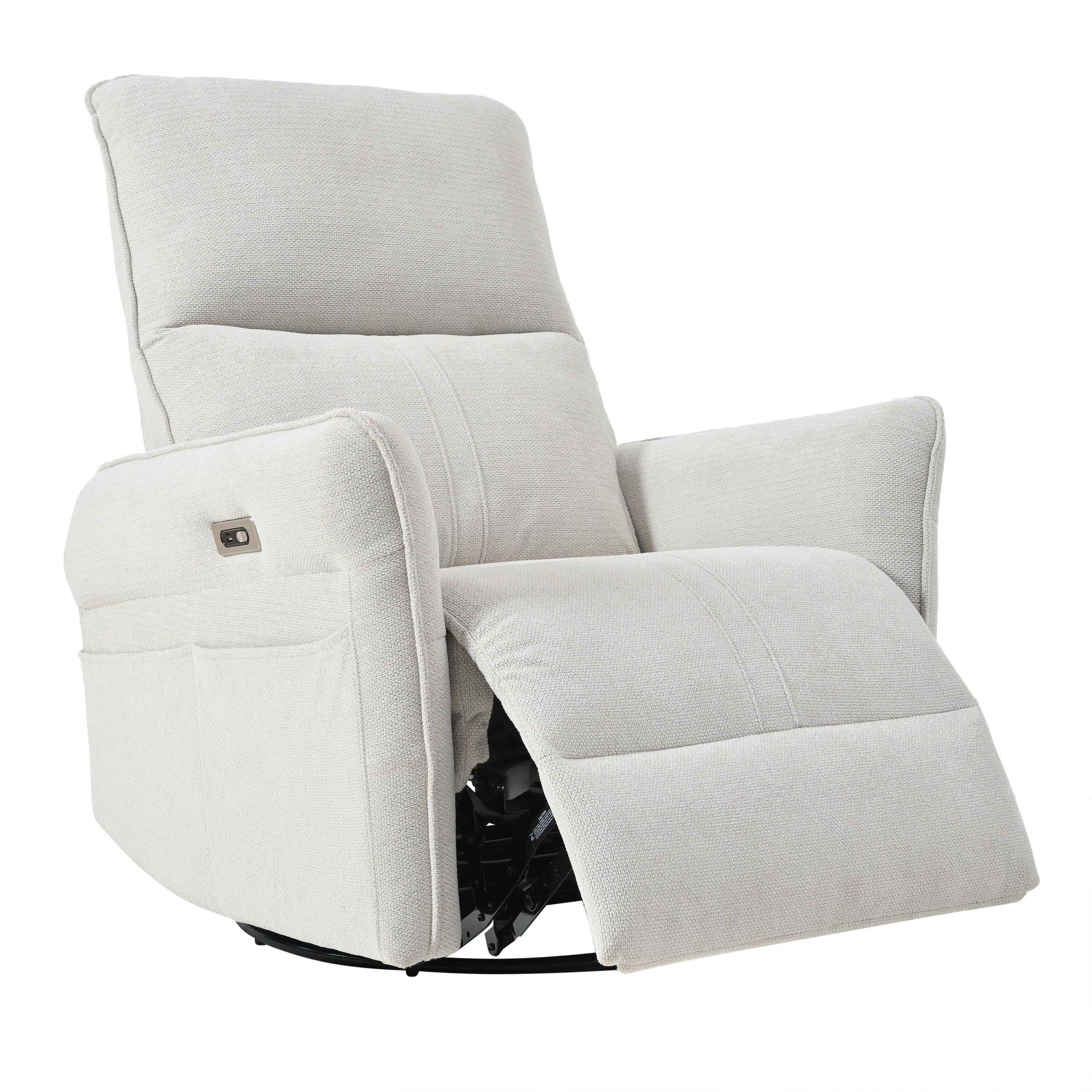Fauteuil inclinable pivotant à 270° pour adultes, fauteuil inclinable pivotant à bascule, petit fauteuil inclinable électrique