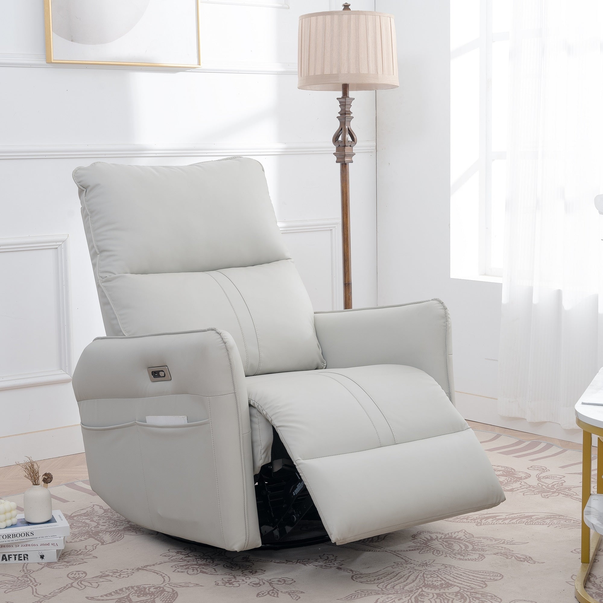 Fauteuil inclinable pivotant à 270°, canapé inclinable électrique avec ports USB