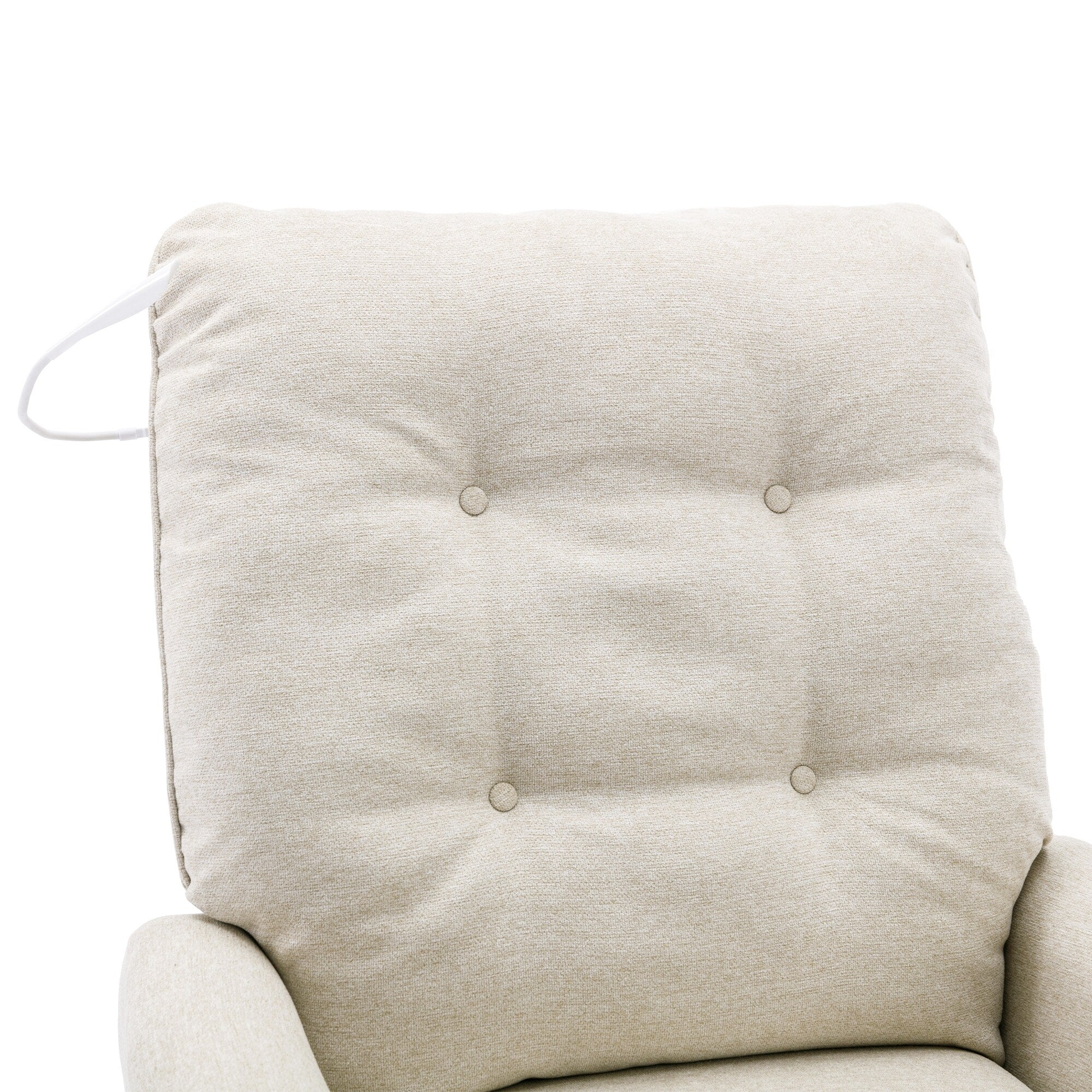 Fauteuil inclinable pivotant à 270° avec ports USB, lampe tactile, poche de rangement latérale et base à bascule