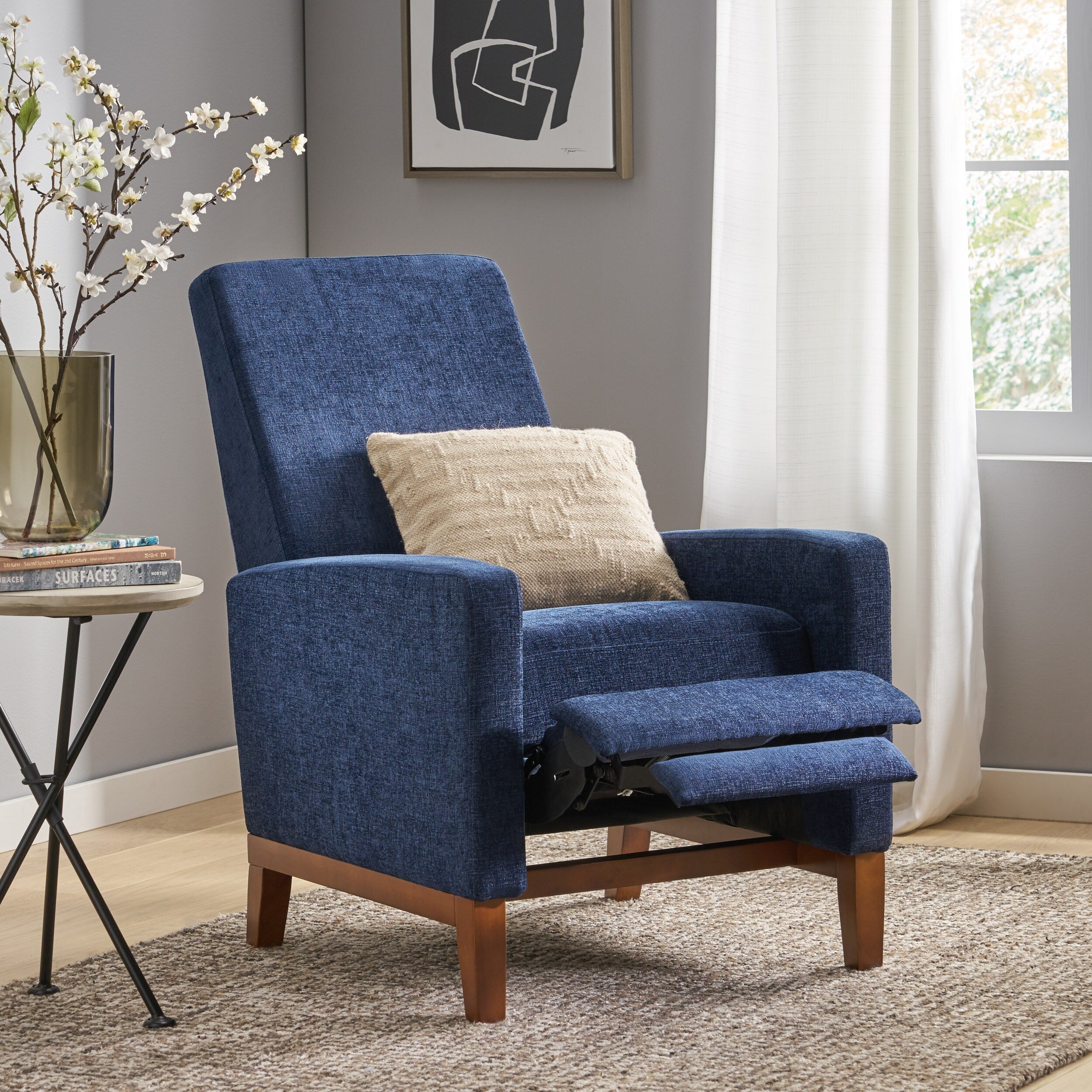 Fauteuil inclinable manuel en bois de 27 po de large