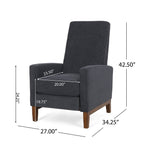 Fauteuil inclinable manuel en bois de 27 po de large