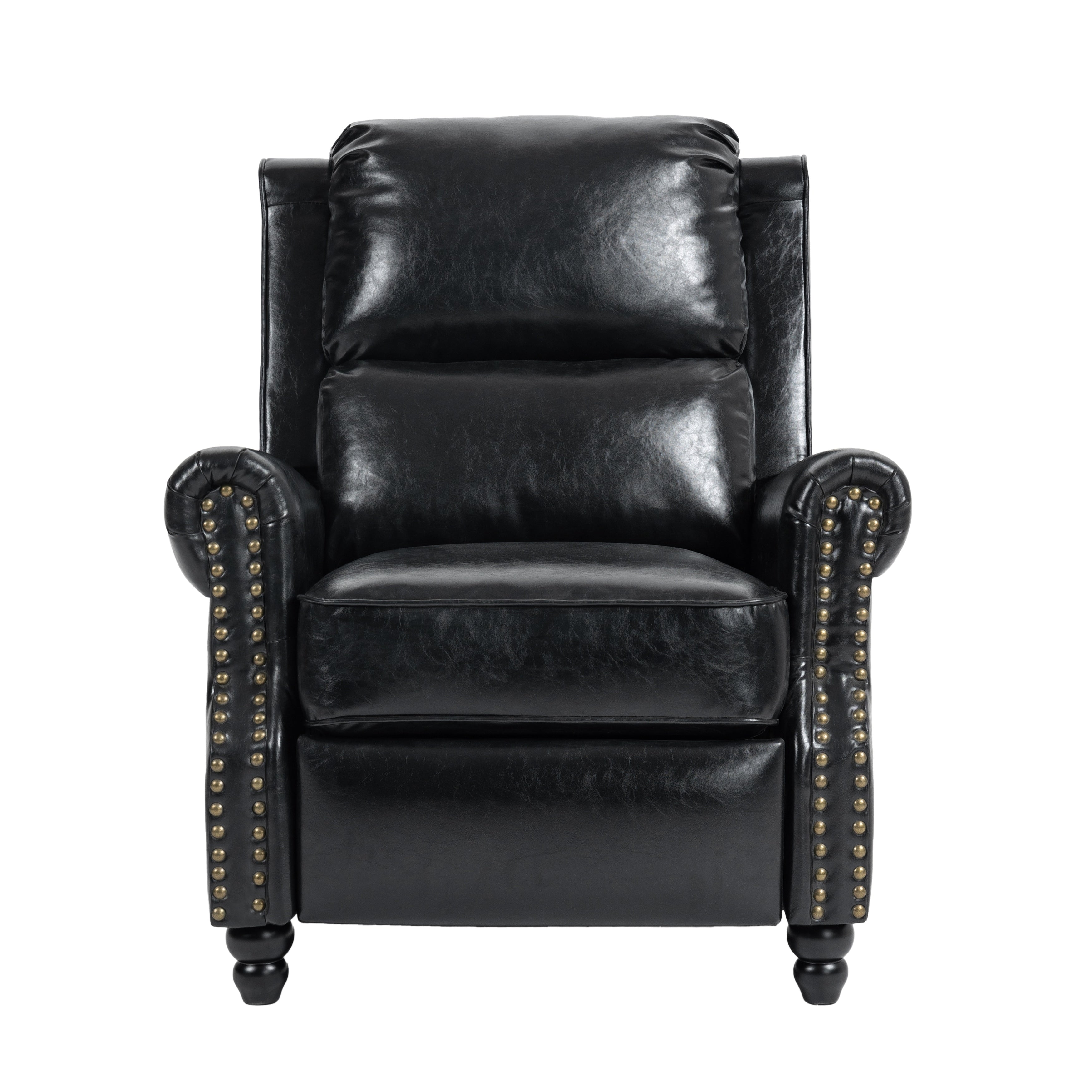 Ensemble de 2 fauteuils inclinables manuels avec garniture cloutée