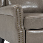 Ensemble de 2 fauteuils inclinables manuels avec garniture cloutée