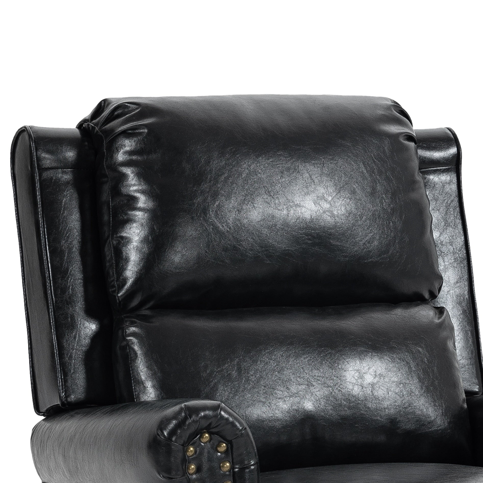 Ensemble de 2 fauteuils inclinables manuels avec garniture cloutée