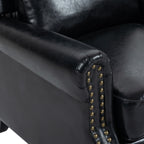 Ensemble de 2 fauteuils inclinables manuels avec garniture cloutée