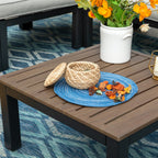 Ensemble de canapés sectionnels de patio 10 places, cadre en acier avec revêtement électrolytique, ensembles de conversation avec table d'appoint intégrée, coussin gris