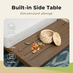 Ensemble de canapés sectionnels de patio 10 places, cadre en acier avec revêtement électrolytique, ensembles de conversation avec table d'appoint intégrée, coussin gris