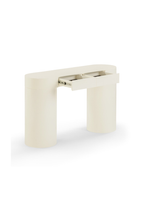 Console Nymera haute brillance, couleur crème