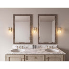 Lot de 2 appliques murales modernes en verre de style ferme, certifiées UL