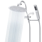 Pommeau de douche à effet pluie haute pression tout en métal de 10 pouces avec pommeau combiné