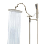 Pommeau de douche à effet pluie haute pression tout en métal de 10 pouces avec pommeau combiné