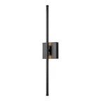Applique murale linéaire moderne à 1 ampoule, noire, dorée et nickel, à LED, à intensité variable, pour salle de bain