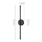 Applique murale linéaire moderne à 1 ampoule, noire, dorée et nickel, à LED, à intensité variable, pour salle de bain